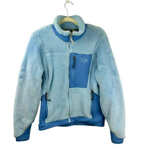 Mountain Hardwear Polartec High Loft Jacket Women Medium Fleece Light Blue